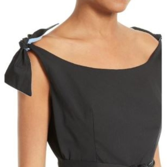 Milly Dresses & Skirts - MILLY black dress with shoulder ties